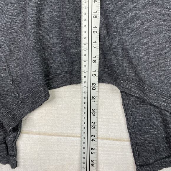 We The Free People Top Womens XS Dark Grey Split Back Turtleneck Knit Sweater - Picture 6 of 10